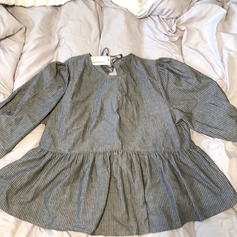 Boohoo Stripe Smock Top
